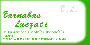 barnabas luczati business card